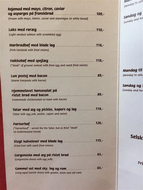 teglkroen menu|Menu at Teglkroen restaurant, Copenhagen